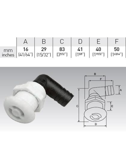 Sfiato aria per serbatoio portagomma Ø 16mm 