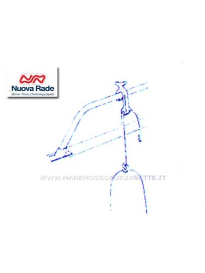 Clip porta parabordo in polyamide bianco