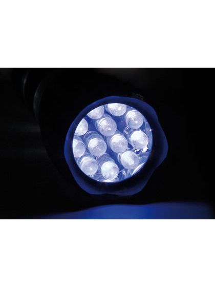 Torcia a led alluminio attivatore di fosforescenza