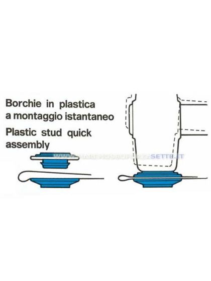 Confezione 12 pezzi occhielli in plastica per telo