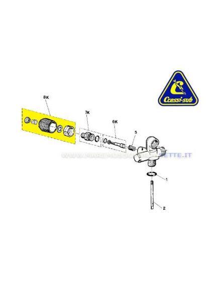 Manopola di ricambio per bombola Cressi Sub