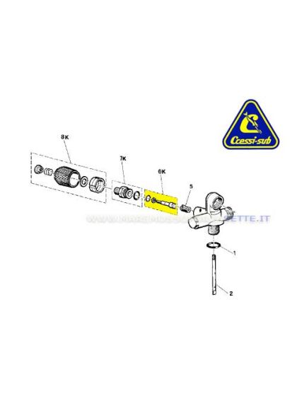 Alberino di ricambio per bombola Cressi Sub