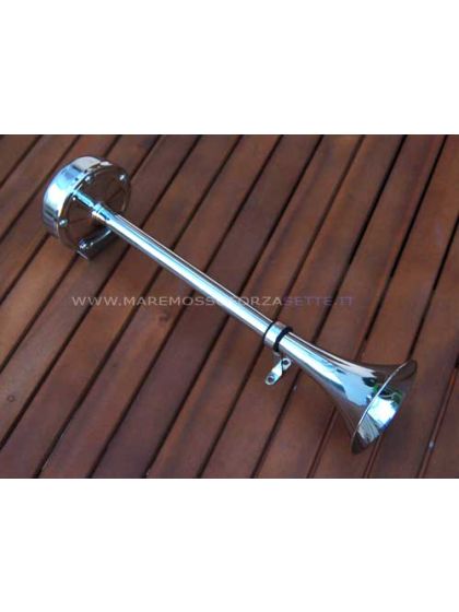 Tromba Per Barca in Acciaio Inox Singolo Cono 395mm 12V