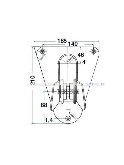 Musone di prua inox per gommone