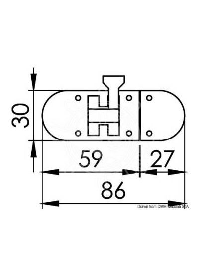 Chiusura paletto antivibrante inox