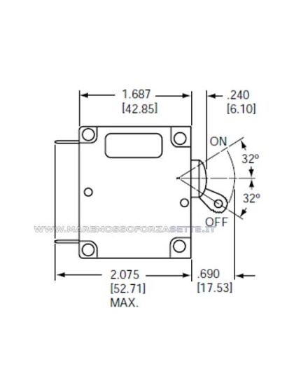 Interruttore di protezione magneto idraulico 50A