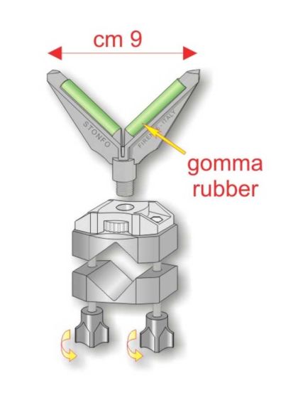 Appoggio canne da pesca Stonfo 42 per battagliola barca