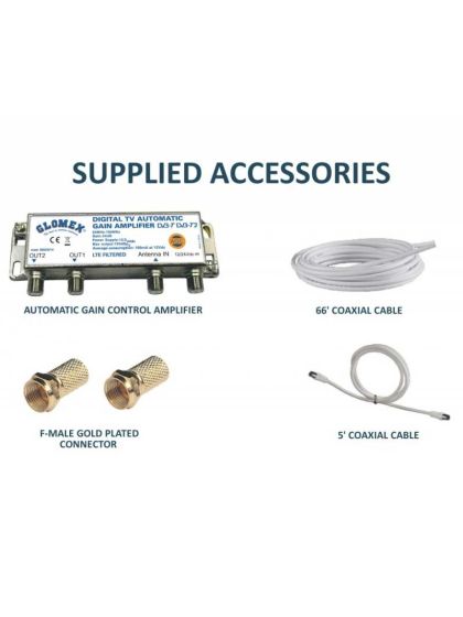 Antenna Tv Glomex TALITHA V9125AGCU Amplificazione Automatica DVBT-2