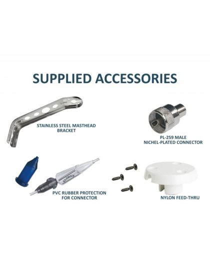 Antenna VHF Nautica Glomex RA109 cm 90 in Fibra di Vetro 3DB