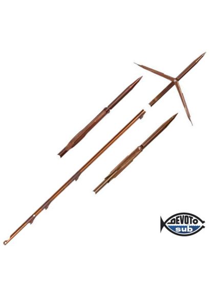 Asta australiana Inox Ø 6,5mm doppia aletta con pinne