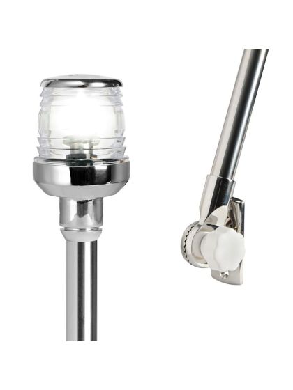 Luce di fonda 360° Asta abbattibile cm  60 Luce LED INOX