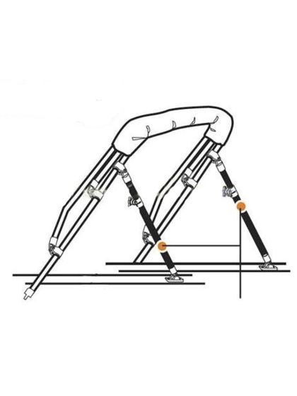 Asta di supporto telescopica per tendalini barca