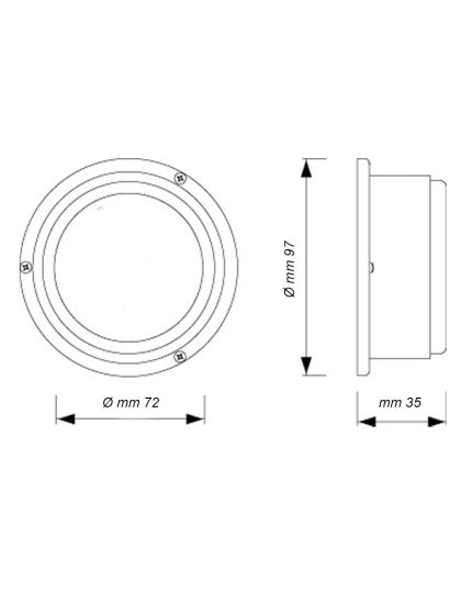 VION A080 series Barometro Ø 97mm Acciaio Inox