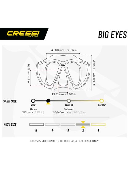 Maschera Cressi Sub Big Eyes dark