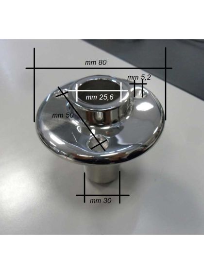 Boccola per Passerella Barca in Acciao Inox Foro 25mm
