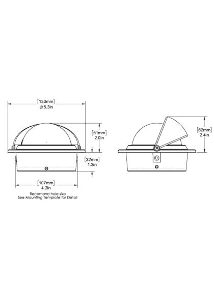 Bussola Ritchie Voyager Da Incasso F83 W mm 76 Bianca