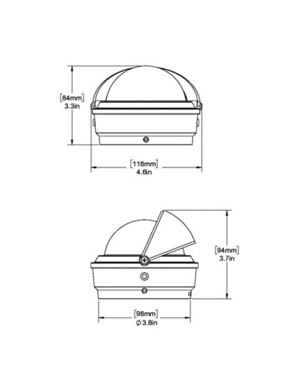 Bussola Barca Ritchie Serie Voyager S-87 mm 76 Nera