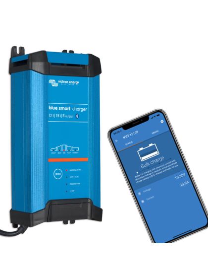 Carica batteria impermeabili IP22 Victron Blue Smart 12V 15A (3) Bluetooth