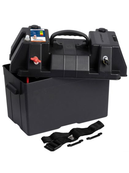 Cassetta porta batteria power center De Luxe con USB mm 421x245x309