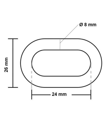Catena calibrata zincata a fuoco 8mm matassa 25 metri