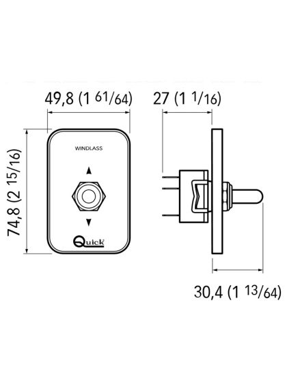 Comando da Plancia Quick WCS820 per salpa ancora