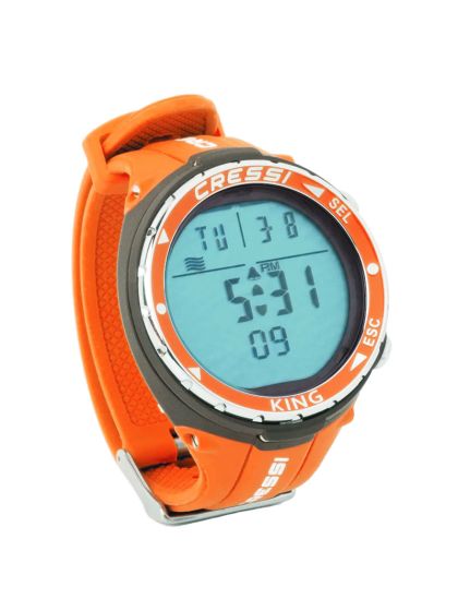 Orologio Cressi Sub King Arancio computer per Apnea