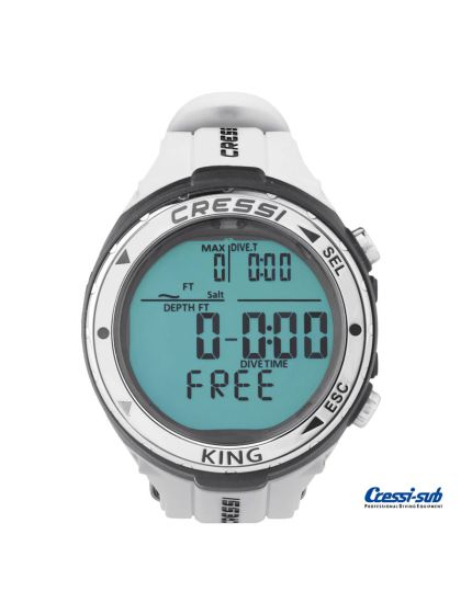 Orologio Cressi Sub King Bianco computer per Apnea