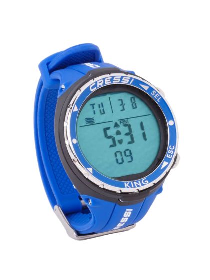 Orologio Cressi Sub King Blu computer per Apnea