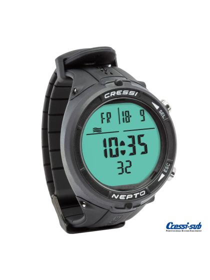 Orologio Cressi Sub Nepto NERO computer per Apnea