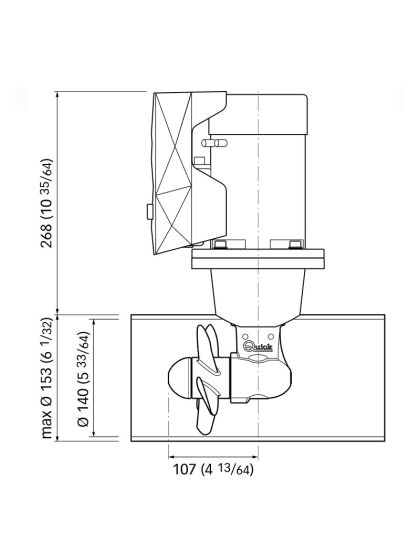 Quick BTQ140-40 Elica Di Manovra Kit con Joystick Per Imbarcazione