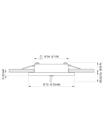 Plafoniera Quick Ted Switch 2w Ip40 Led Bianco Naturale 72mm