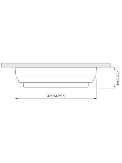 Plafoniera Quick Tim Cs 2w Ip40 Led Bianco Naturale 90mm Con Interruttore