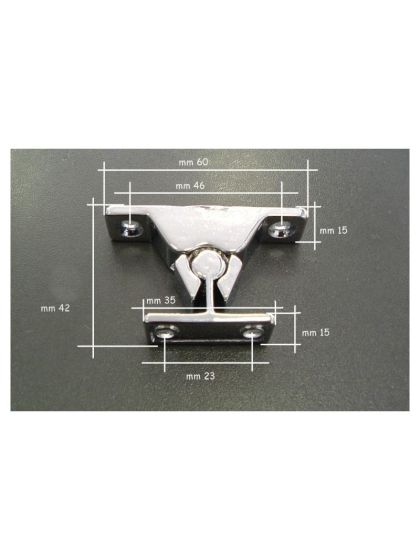 Nottolino a scatto fermaporta ottone cromato