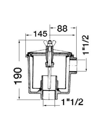 Filtro acqua per aspirazione motore filettatura 1