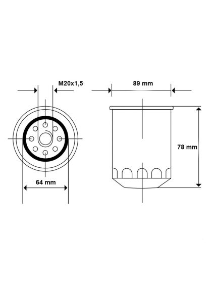 Filtro Olio per motore Yanmar 129150-35150