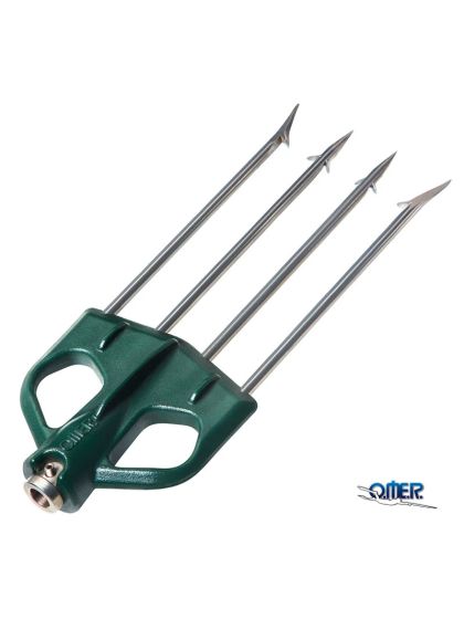 Fiocina Omer 4 Punte per aste Ø 7 mm con fermo