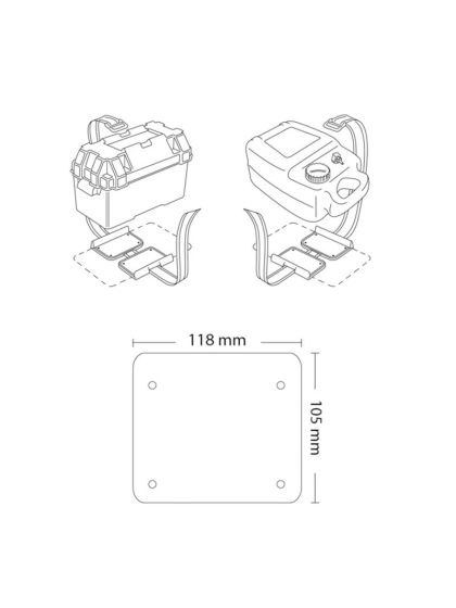 Piastra di Fissaggio per Batterie e Serbatoi