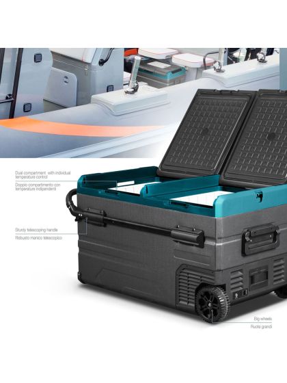 Frigorifero Vitrifrigo VFD115 portatile con ruote 12/220 volt cm 100x57x52h