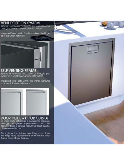 Frigorifero Vitrifrigo C60ix Nautico In Acciaio Inox Motore Interno