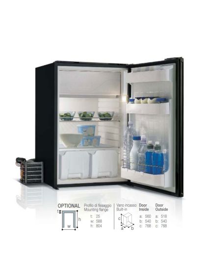 Frigorifero 12/24 Volt Per Barca Vitrifrigo C130L Dark Motore Esterno
