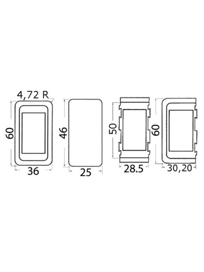 Interruttore nautico con Led 20A impermabile IP67