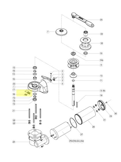 Stacca catena ricambio per salpa ancora Italwinch Smart KIT_STF_00A