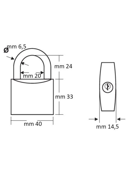 Lucchetto Marino mm 40 Lalizas Sealock