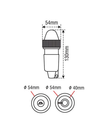 Luce di via a pile per barca e gommone bianca 360°