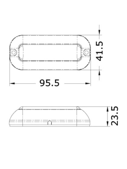 Luce Subacquea a LED Bianco mm 95x41