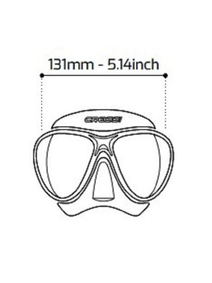 Maschera Cressi Sub Minima in Silicone Black-Black