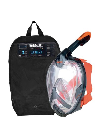 Maschera Seac Sub Unica full-mask size L/XL colore nero-orange