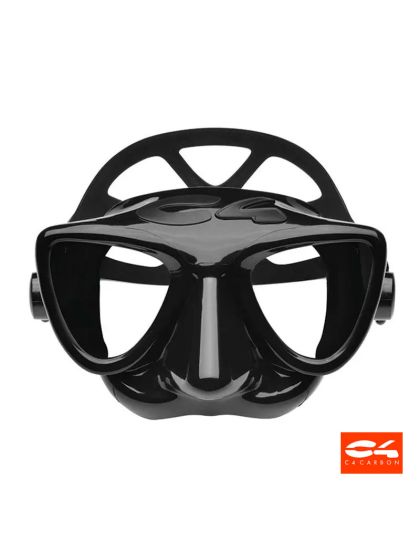 Maschera sub C4 Plasma Black lenti trasparenti