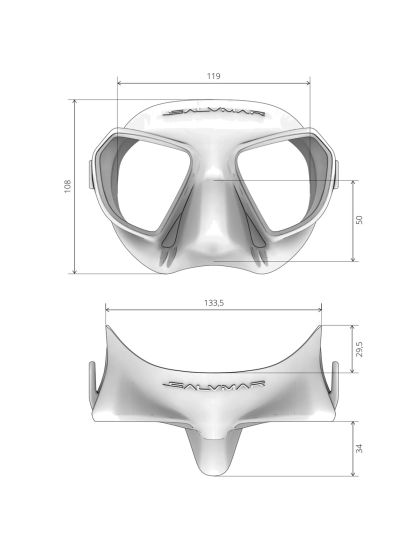 Maschera Salvimar Noha anti-appannamento Nera