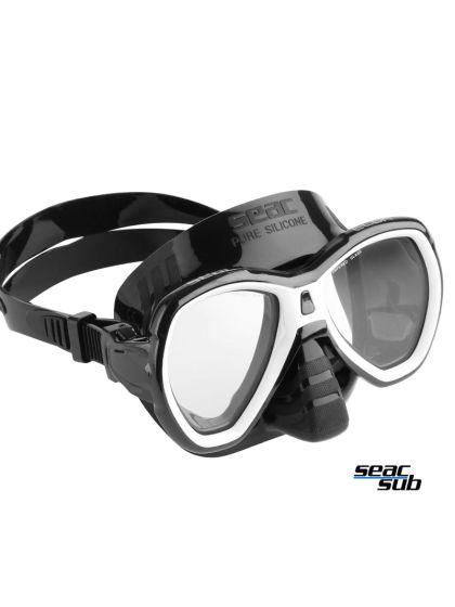 Maschera Seac Sub Elba Nero-Bianco in silicone